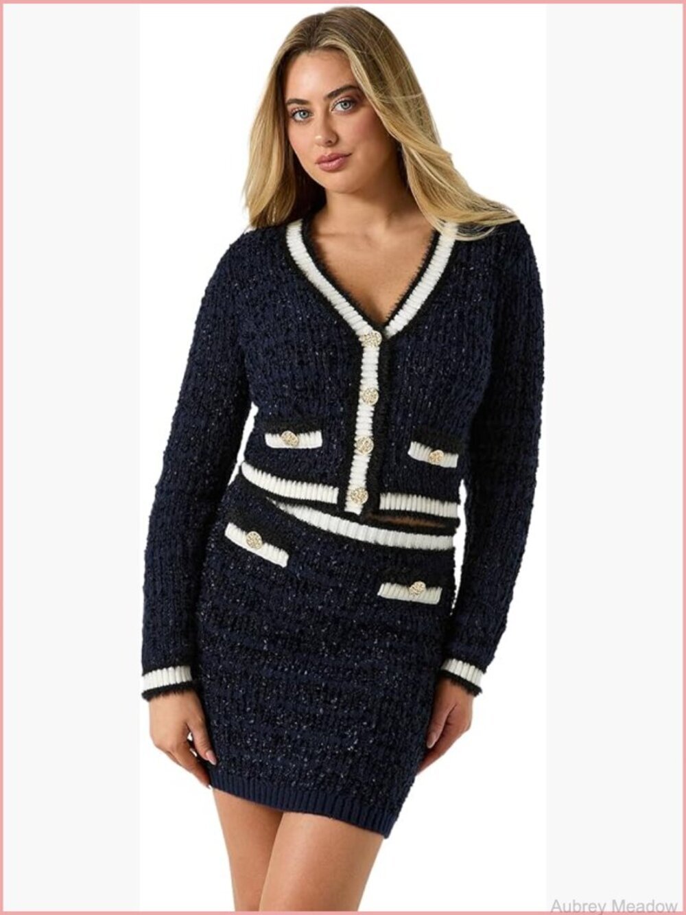 Long Sleeve V-Neck Cardigan Button Closure Lightweight - Picture 1 of 4